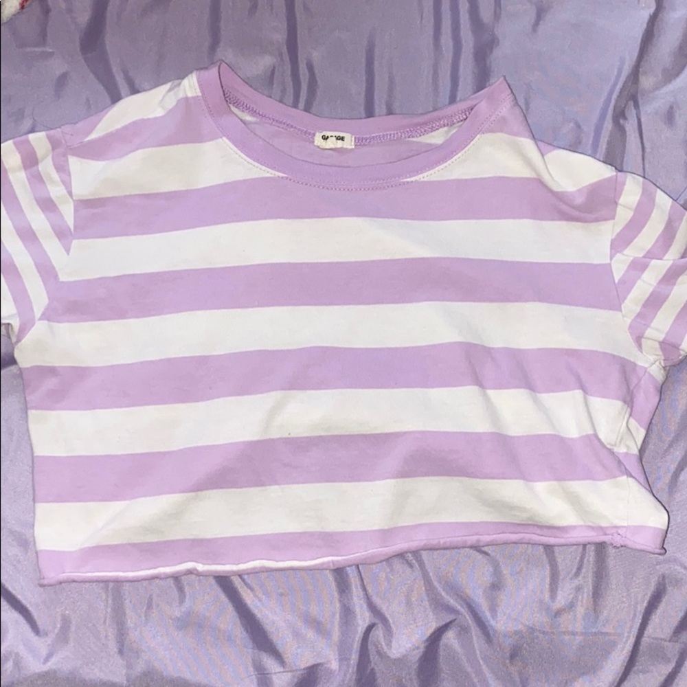 striped crop top